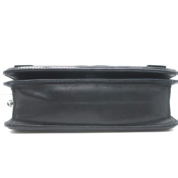 Chanel Boy Brick Striped Flap Bag Black & White Patent Leather Small Crossbody - Picture 11 of 16